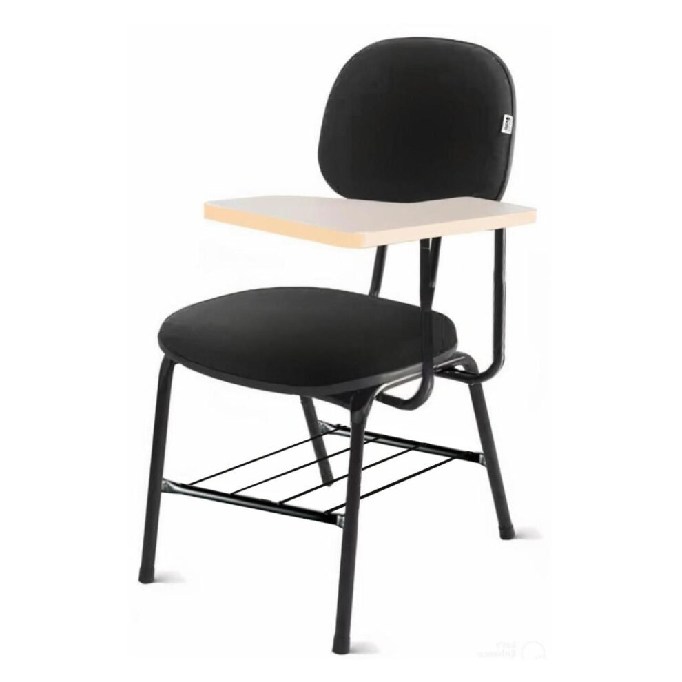 Carteira Universitária Secretária Estofada (CANHOTO) c/ ou s/ Grade – Corino Preto – MARTIFLEX- 32047