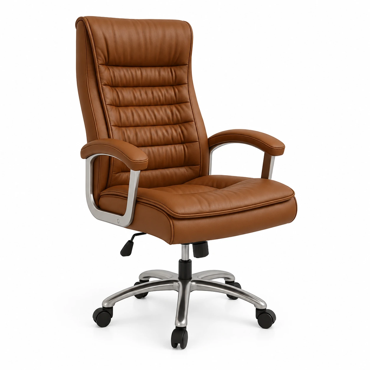 Poltrona Presidente LUXO c/ mola Ensacada – COR CARAMELO – 30059