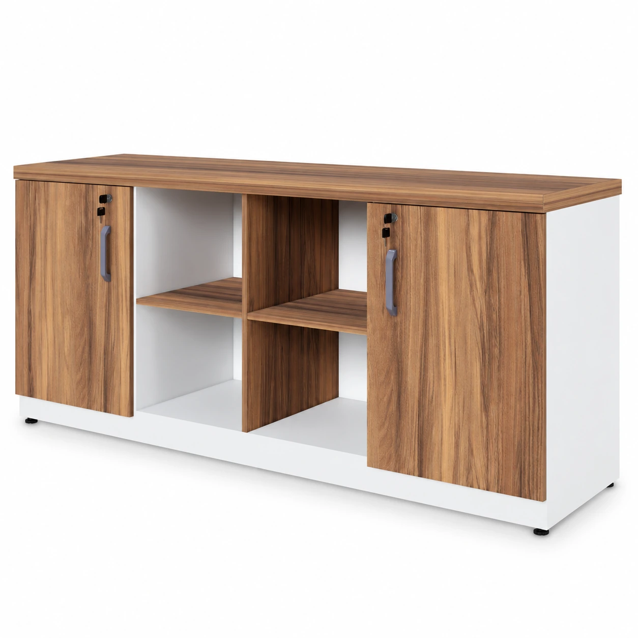 Armário Baixo GOLD Credenza ESPECIAL – 1,60×0,73×0,45m – NOGALSEVILHA  BRANCO – 34502