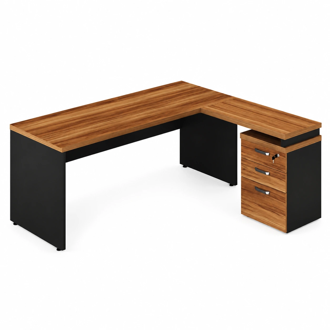 Mesa de Atendimento em “L” com Auxiliar Pedestal 25mm – MP-05