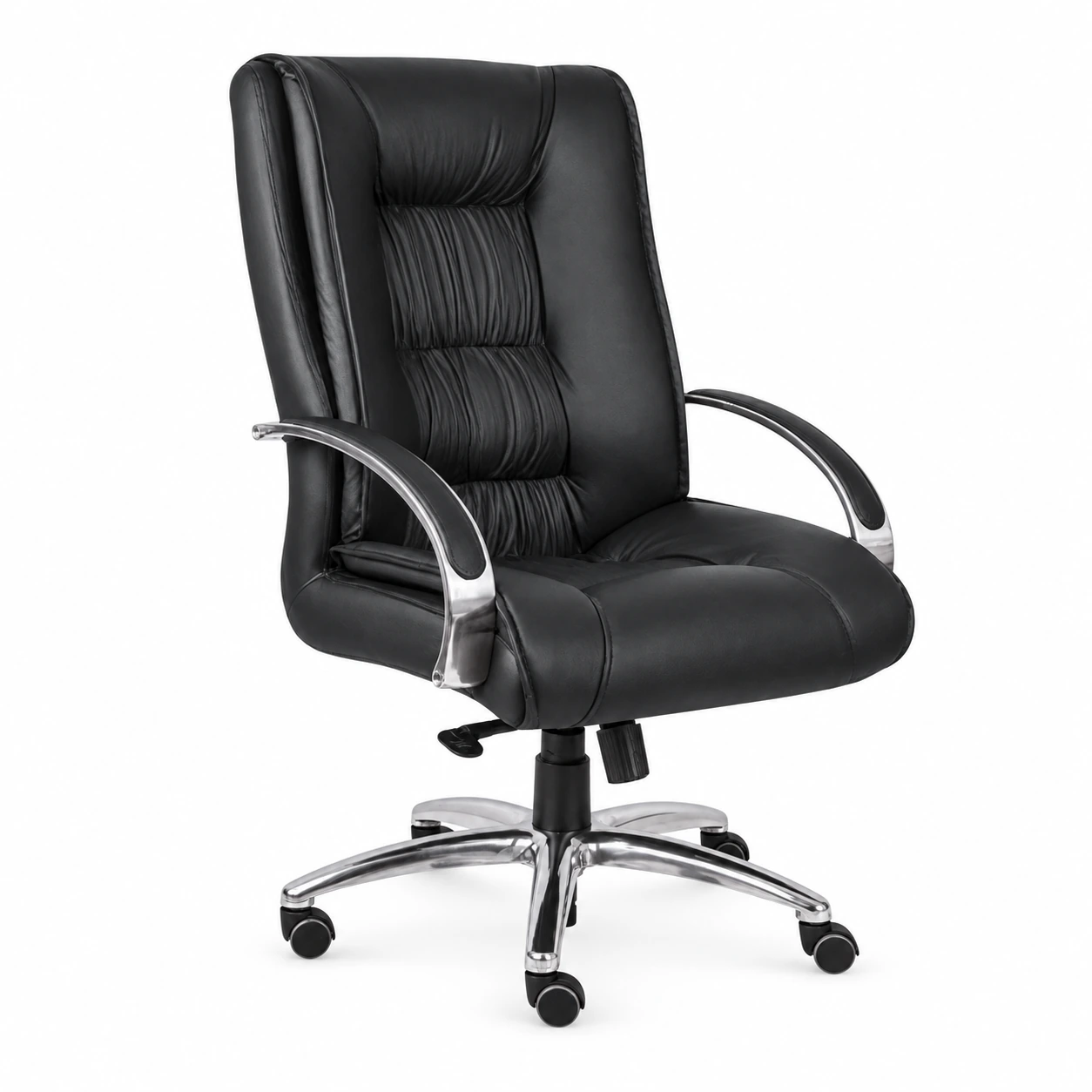 Cadeira Presidente ULTRA Giratória Cromada – ENJOY – Cor Preto – 32961