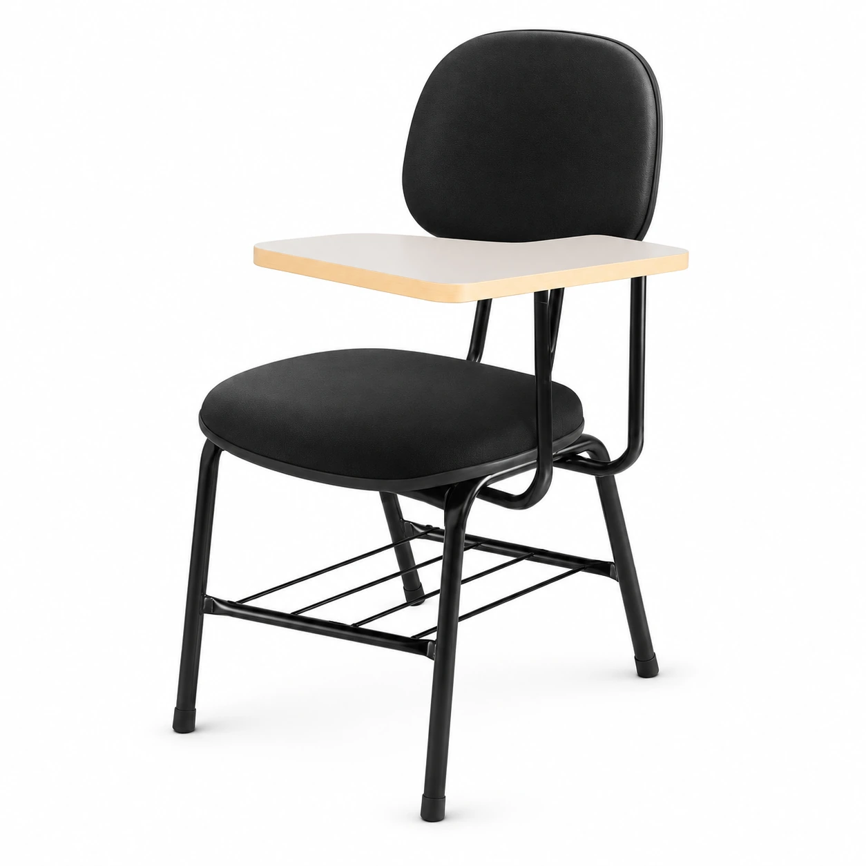 Carteira Universitária Secretária Estofada (CANHOTO) c/ ou s/ Grade – Corino Preto – MARTIFLEX- 32047