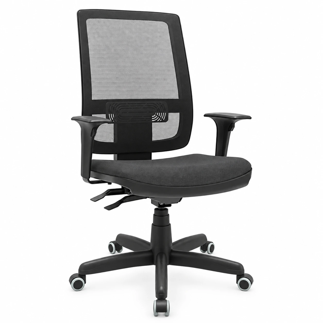 Poltrona DIRETOR Brizza BACKSYSTEM em TELA Preta – PLAXMETAL – 30003