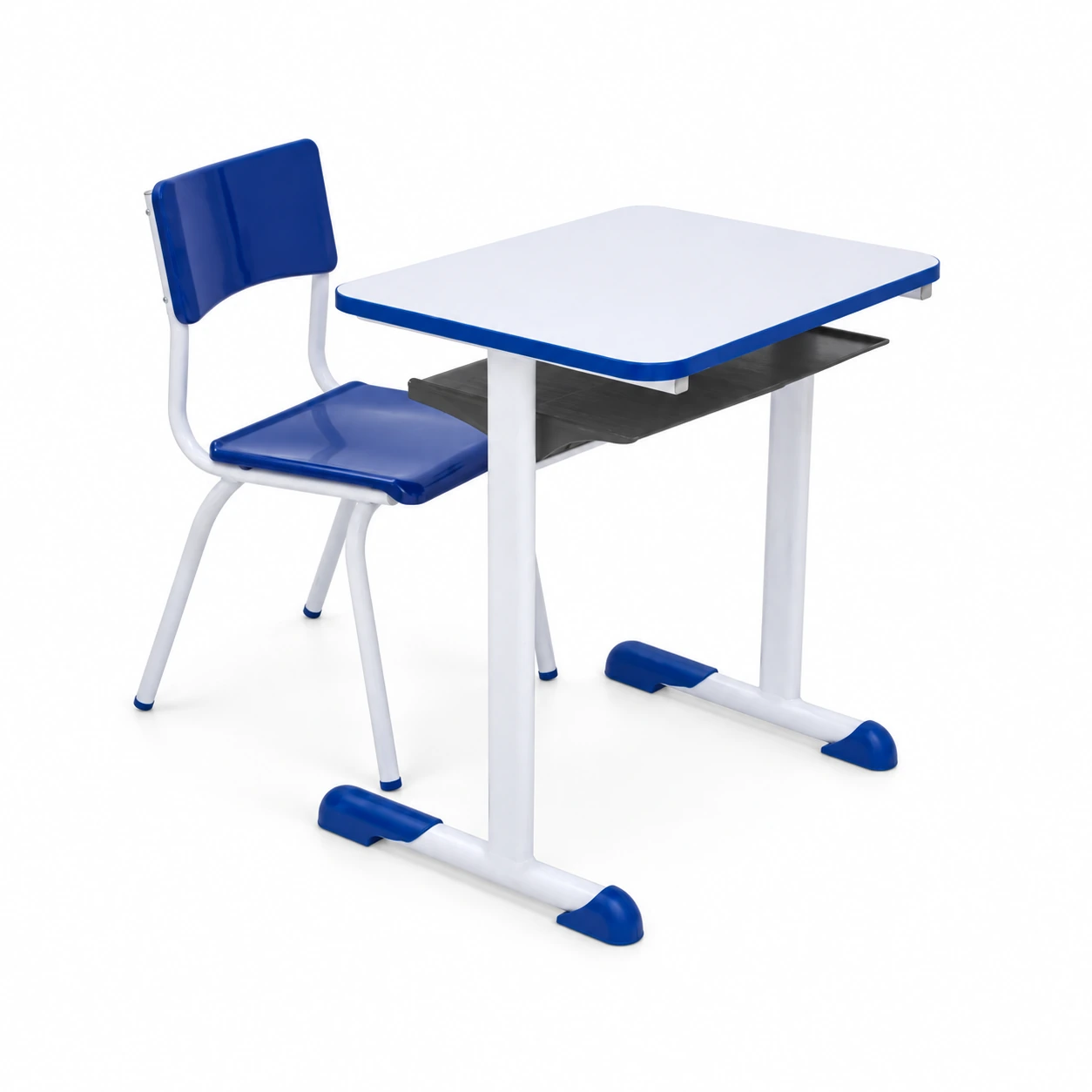 Kit Escolar Individual AZUL – (Mesa e Cadeira) – INFANTIL – MADEIRA – REALPLAST – 40085