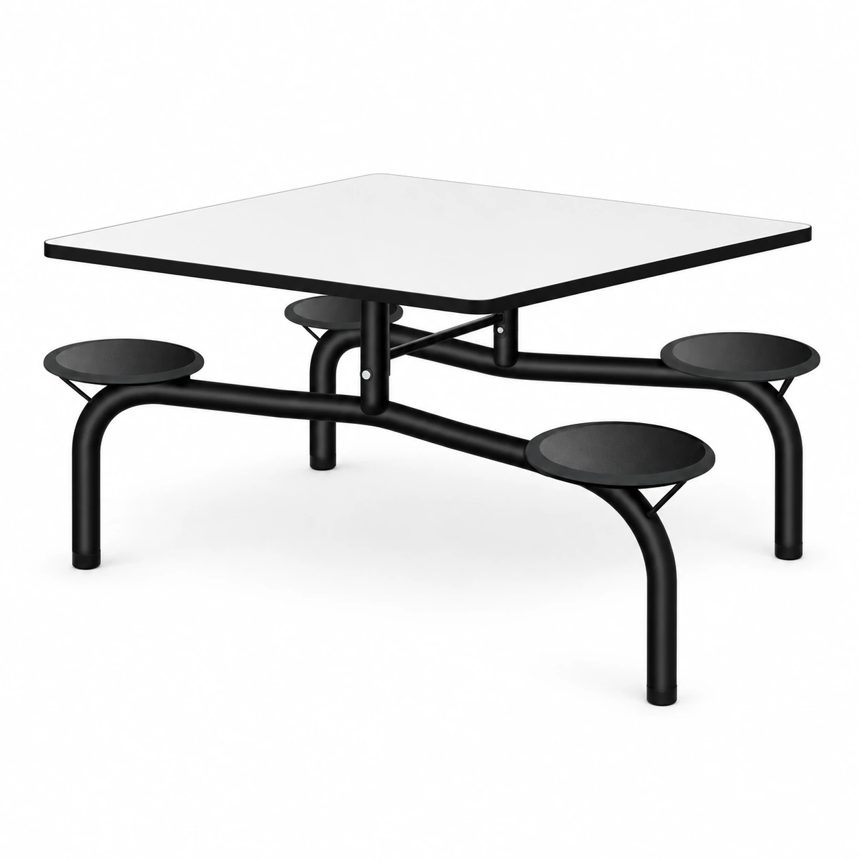 Mesa para Refeitório Fixo 04 Lugares MDP BRANCO DE 25 MM – ART VIVA – 50052