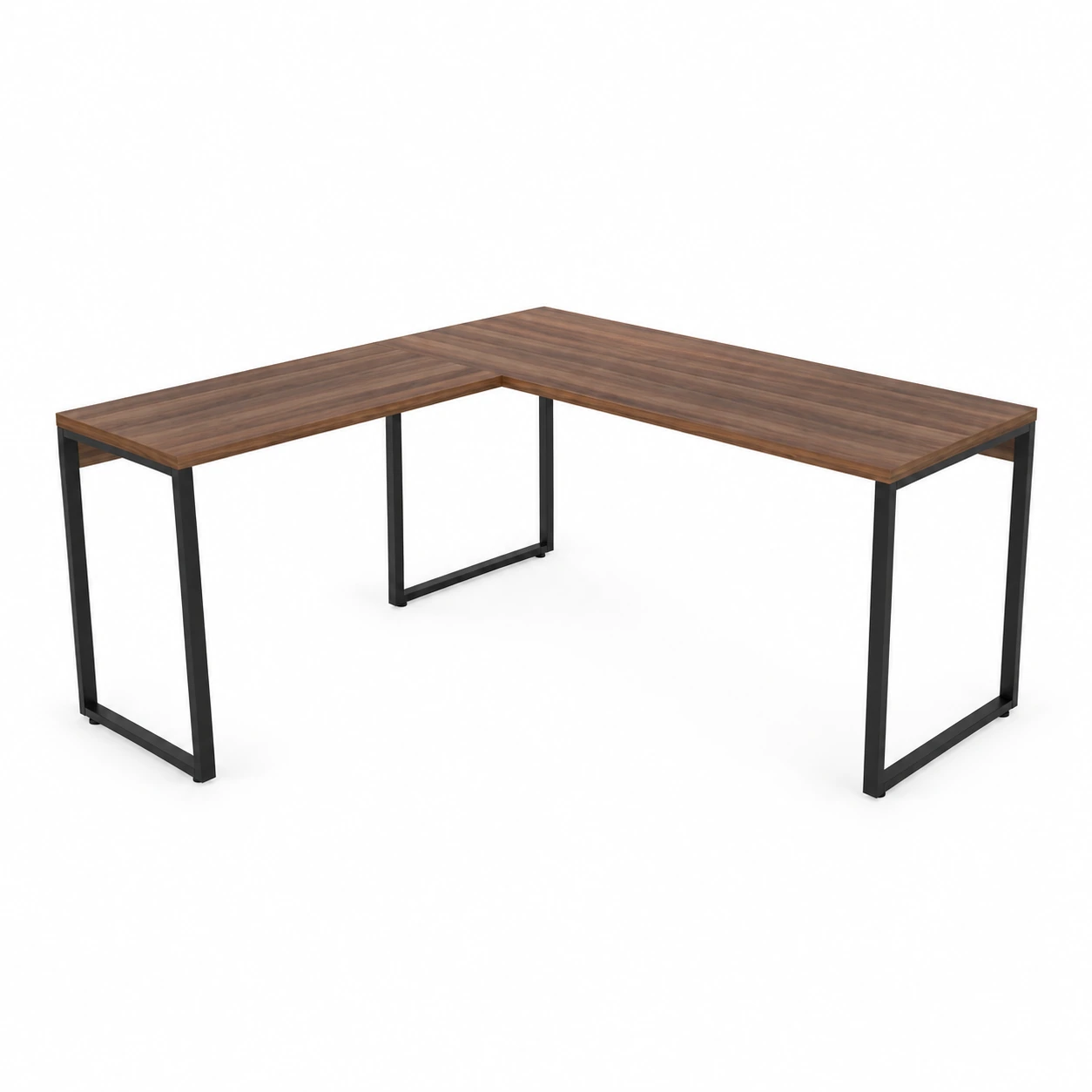 Mesa de Escritório em L Estilo Rústica – MT-08