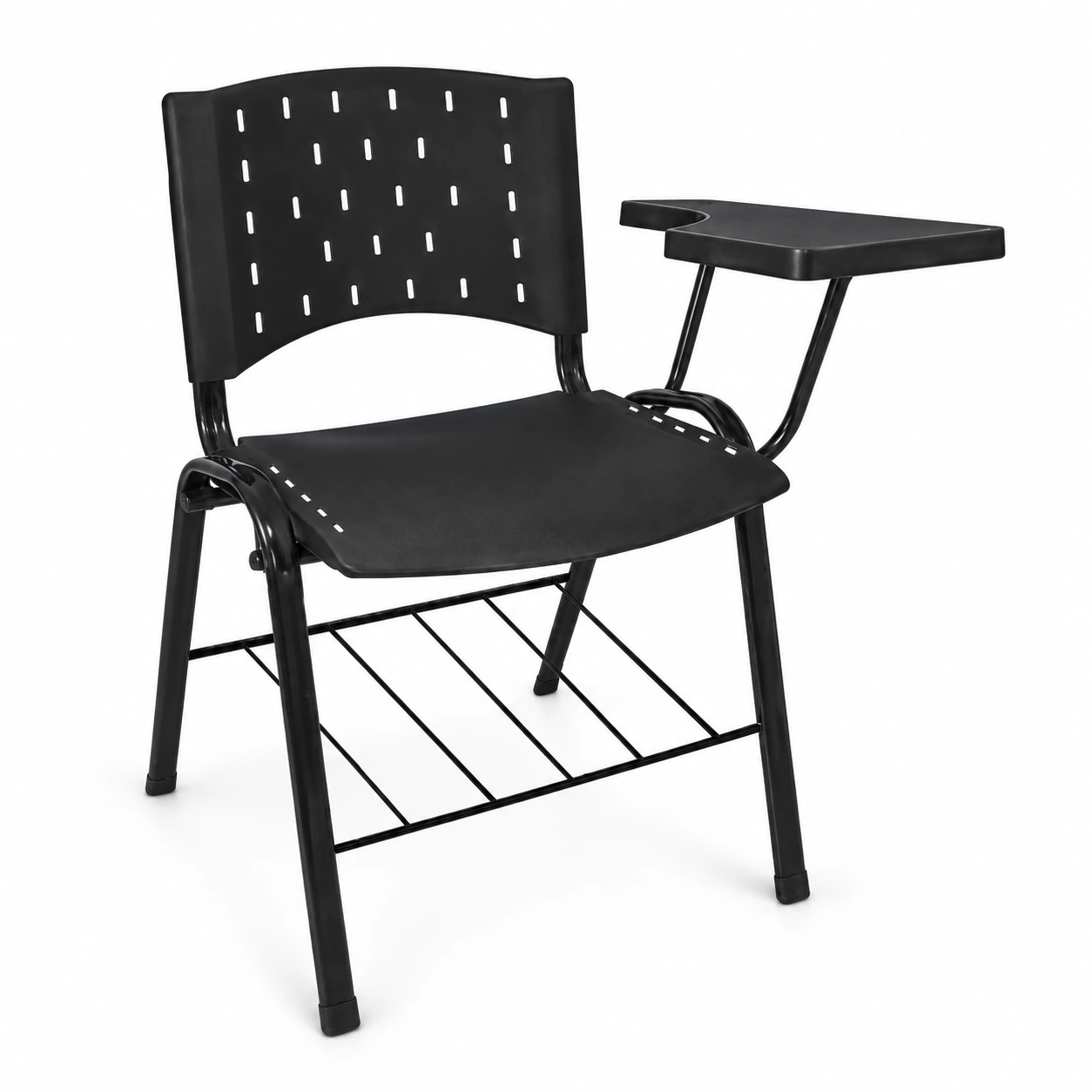 Cadeira Universitária Plástica (CANHOTO) – COR PRETO – REALPLAST – 32022