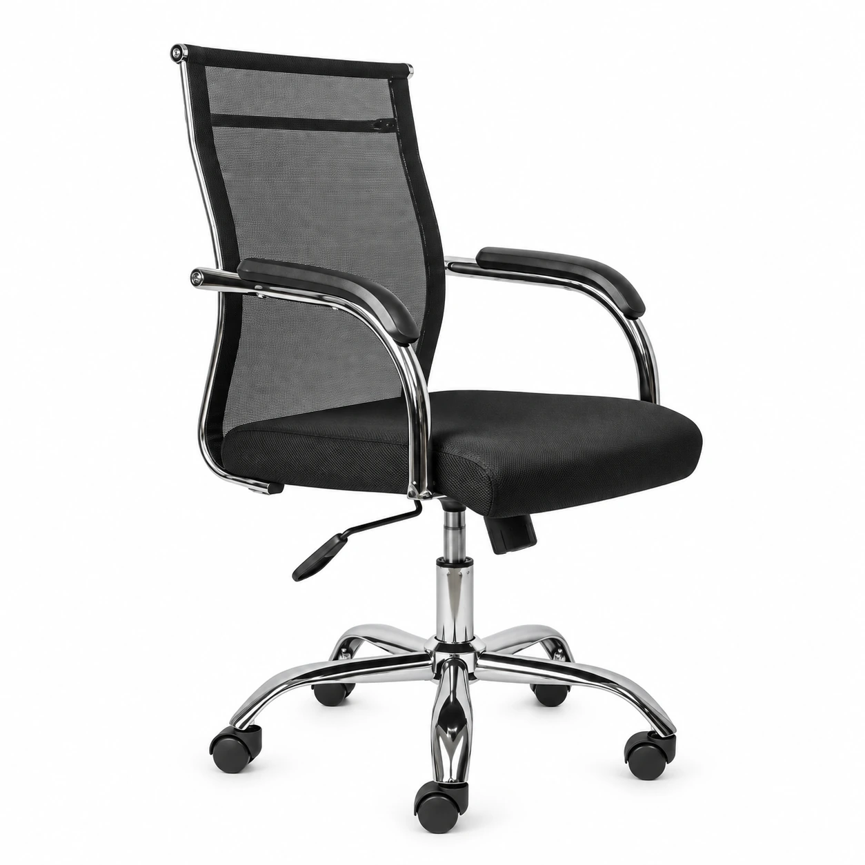 Cadeira Diretor Tela Mesh DUBAI Giratória Cromada – PMD – 31020