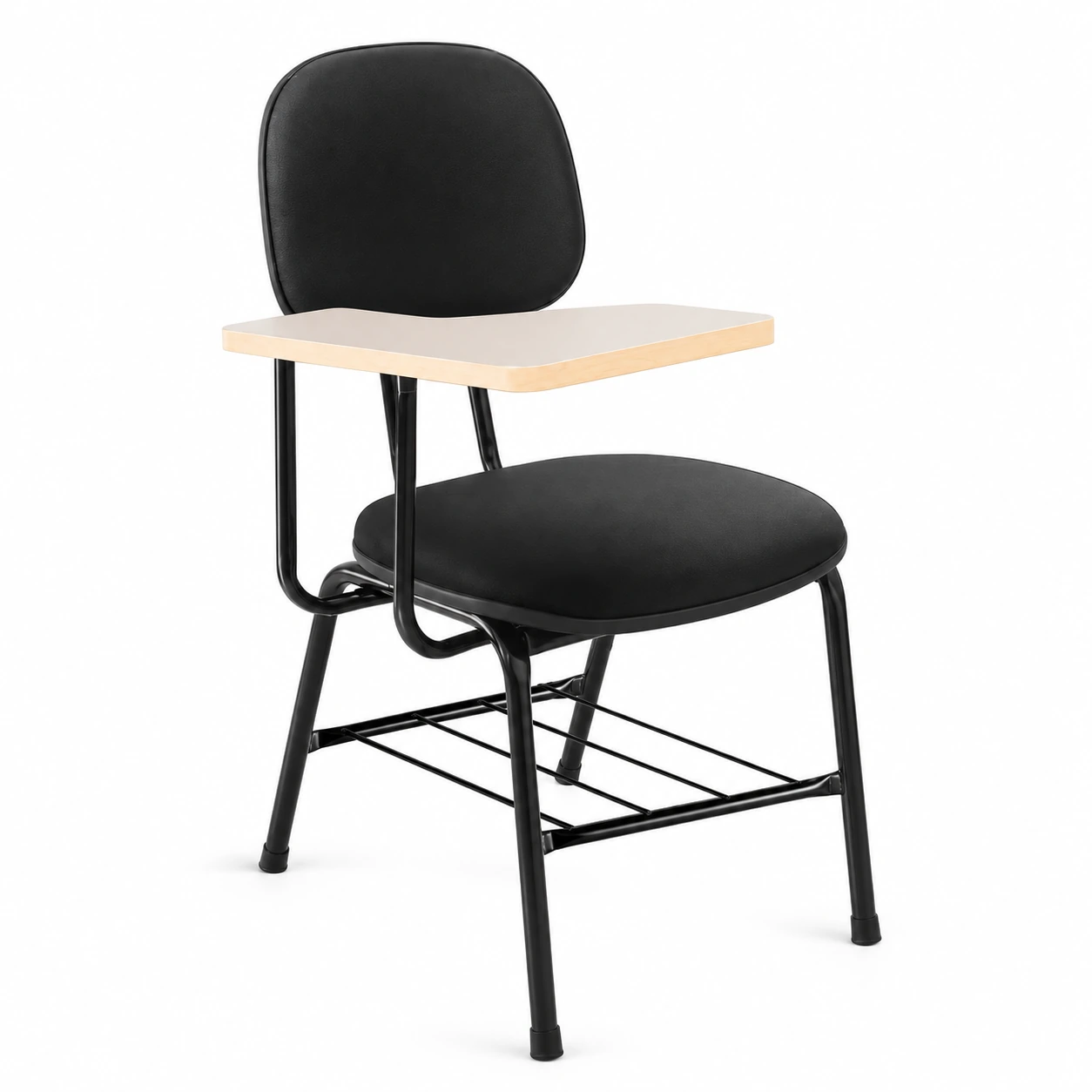 Carteira Universitária Secretária Estofada c/ Grade – Corino Preto – MARTIFLEX – 32045