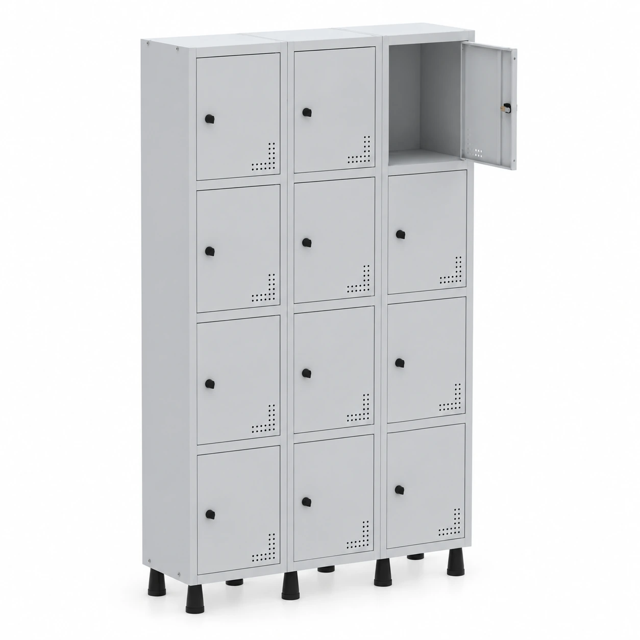 Roupeiro de Aço PAM c/ 12 Portas PEQUENAS – 1,80×1,03×0,32m – CZ/CZ – PANDIN – 74207