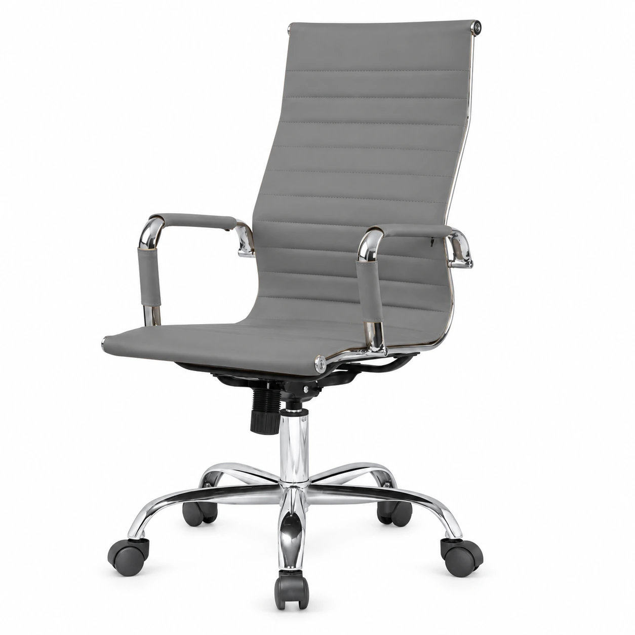 Cadeira PRESIDENTE Charles Eames Esteirinha – COR CINZA – DIVULGA MÓVEIS – 32881