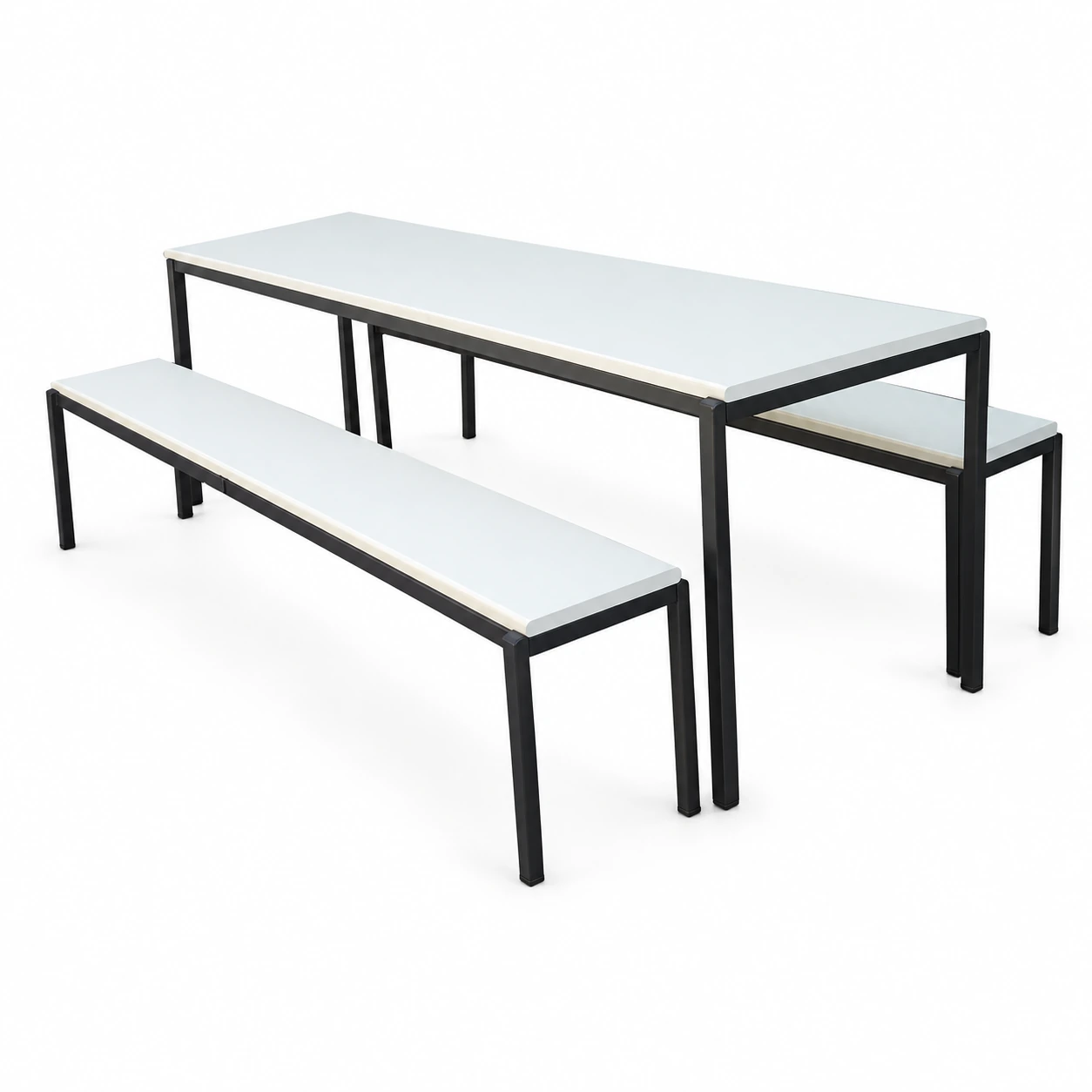 Mesa para Refeitório com Banco Coletivo Solto – MF-03