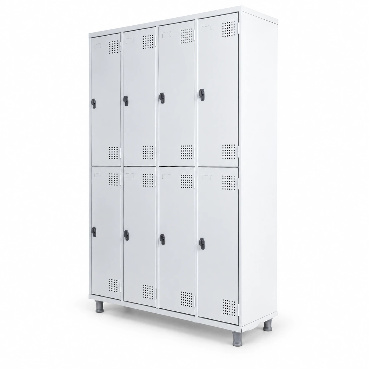 Armário Roupeiro de Aço c/ 08 Portas GRANDES – 1,95×1,22×0,40m – SA – CZ/CZ – 14003