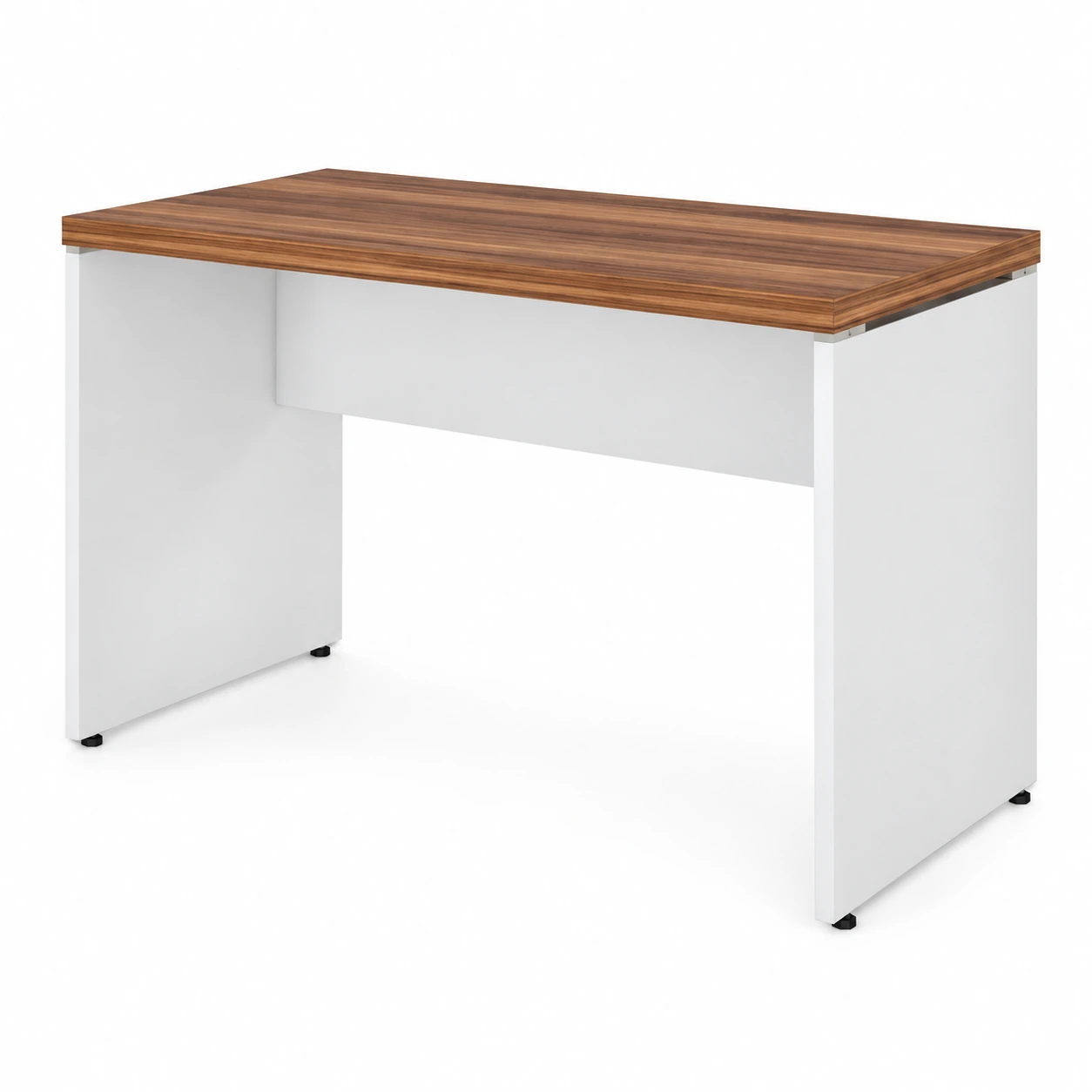 Mesa de Escritório 1,20×0,60m C/ ou S/ Gaveta – NOGAL SEVILHA/BRANCO – 3430