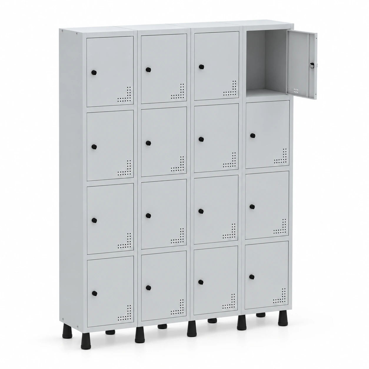 Roupeiro de Aço PAM c/ 16 Portas PEQUENAS – 1,80×1,38×0,32m – CZ/CZ – PANDIN – 74208