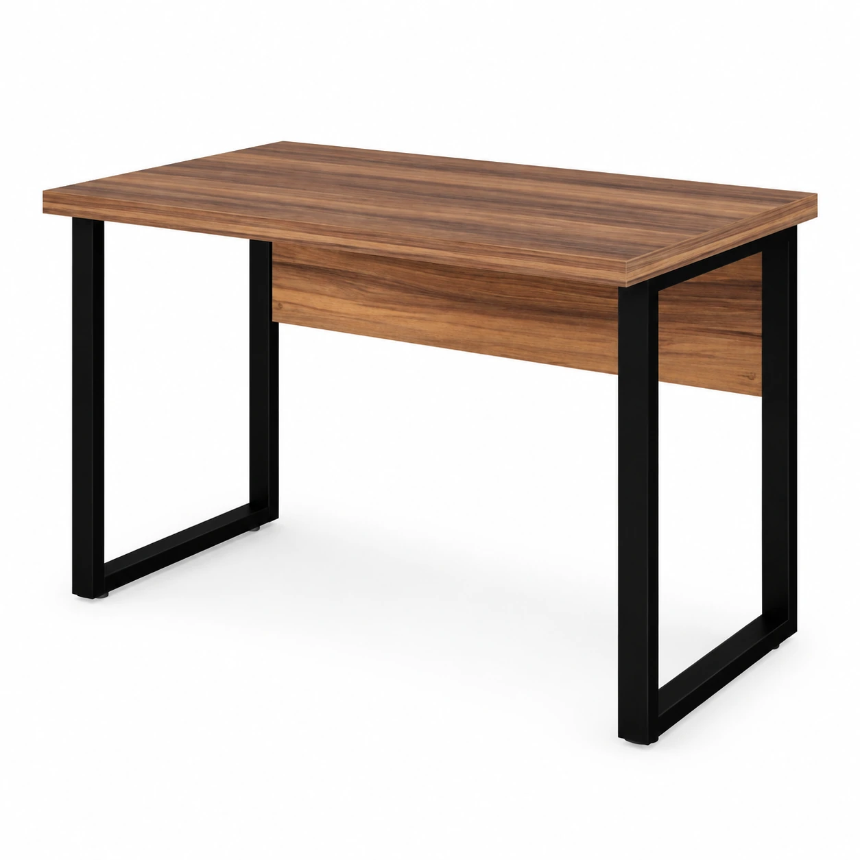 Mesa Escritório PÉ QUADRO – 1,20×0,60m – S/ Gavetas – NOGAL SEVILHA/PRETO – 24469